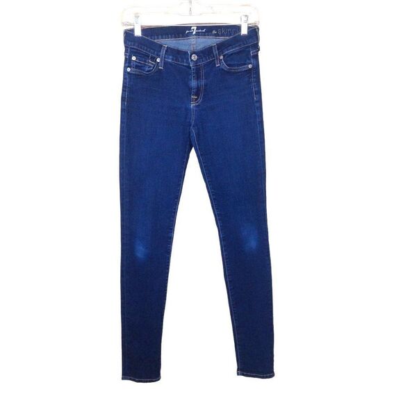 7 For All Mankind The Skinny Jeans Style U0150757S Rise 8" Size 26 - Picture 1 of 6